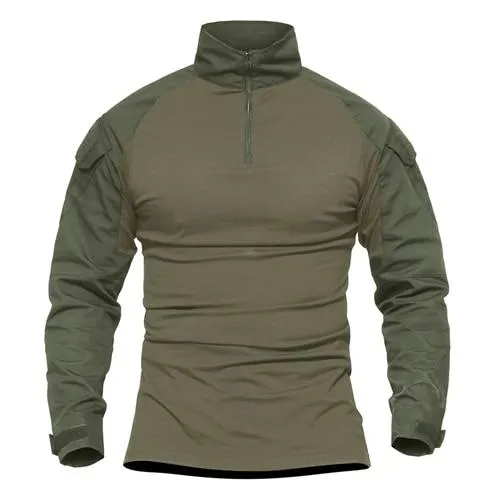 Tactical Men Military Army Green SWAT Combat Shirt