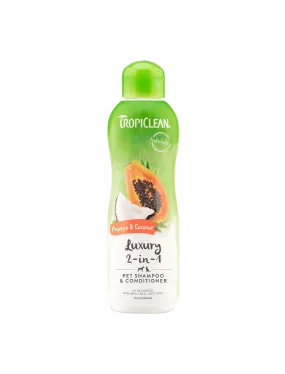 Tropiclean Papaya & Coconut Pet Shampoo & Conditioner (2 Sizes)