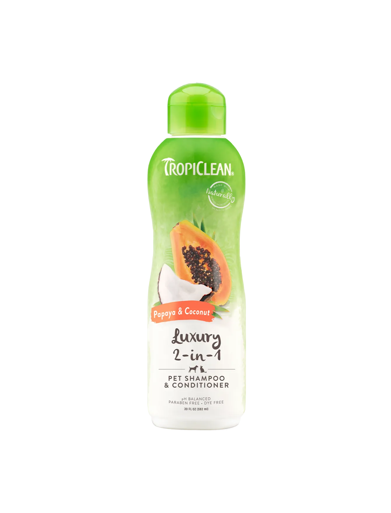Tropiclean Papaya & Coconut Pet Shampoo & Conditioner (2 Sizes)
