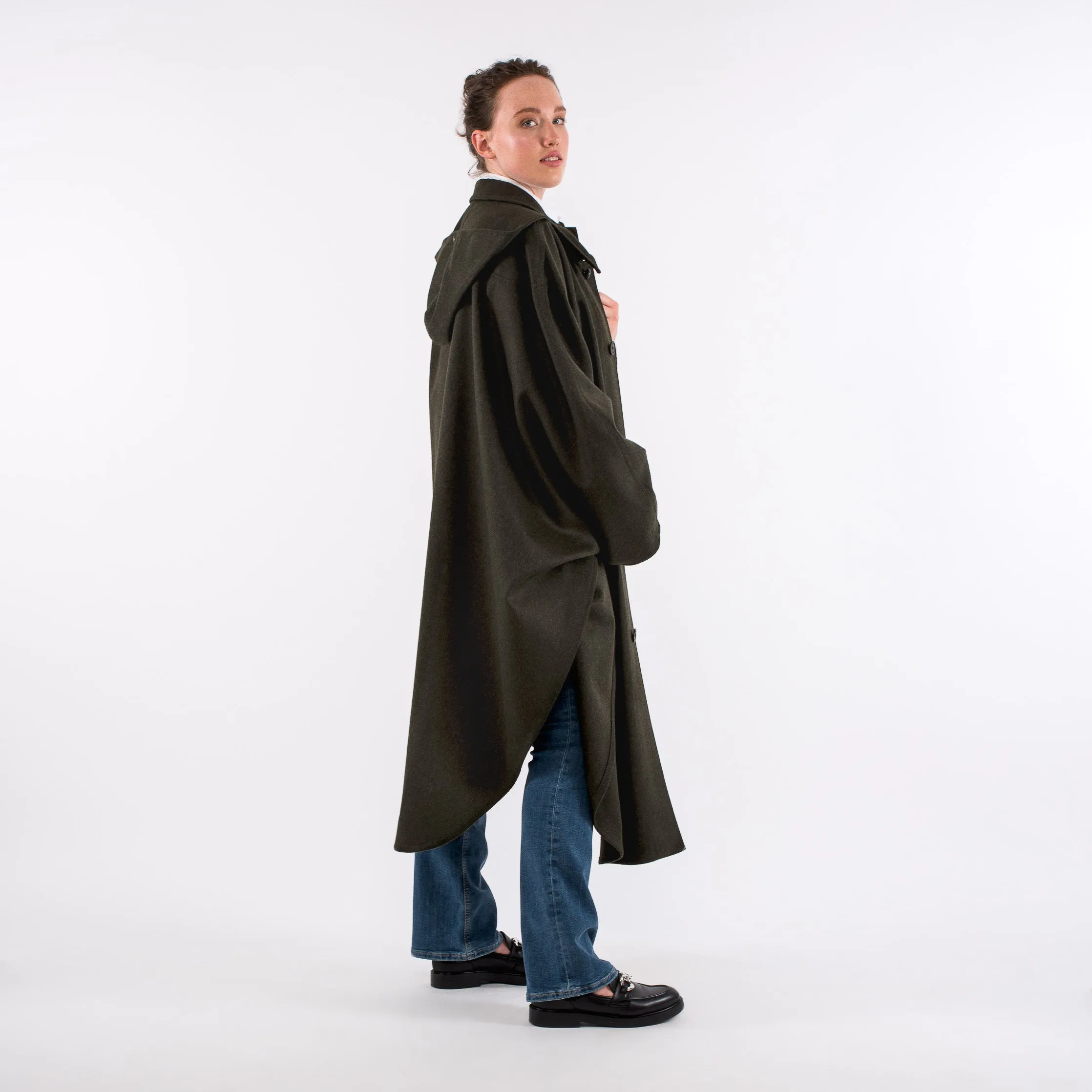 Unisex / Women's Green Loden Cape