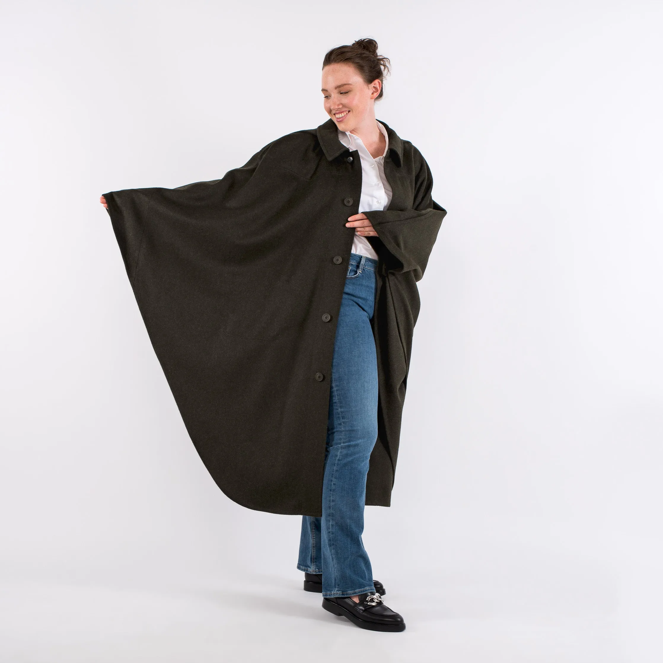 Unisex / Women's Green Loden Cape