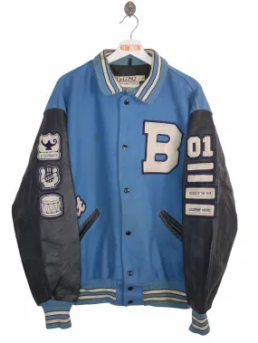 Vintage 90s Matt Bengals Leather Varsity Jacket (XL)