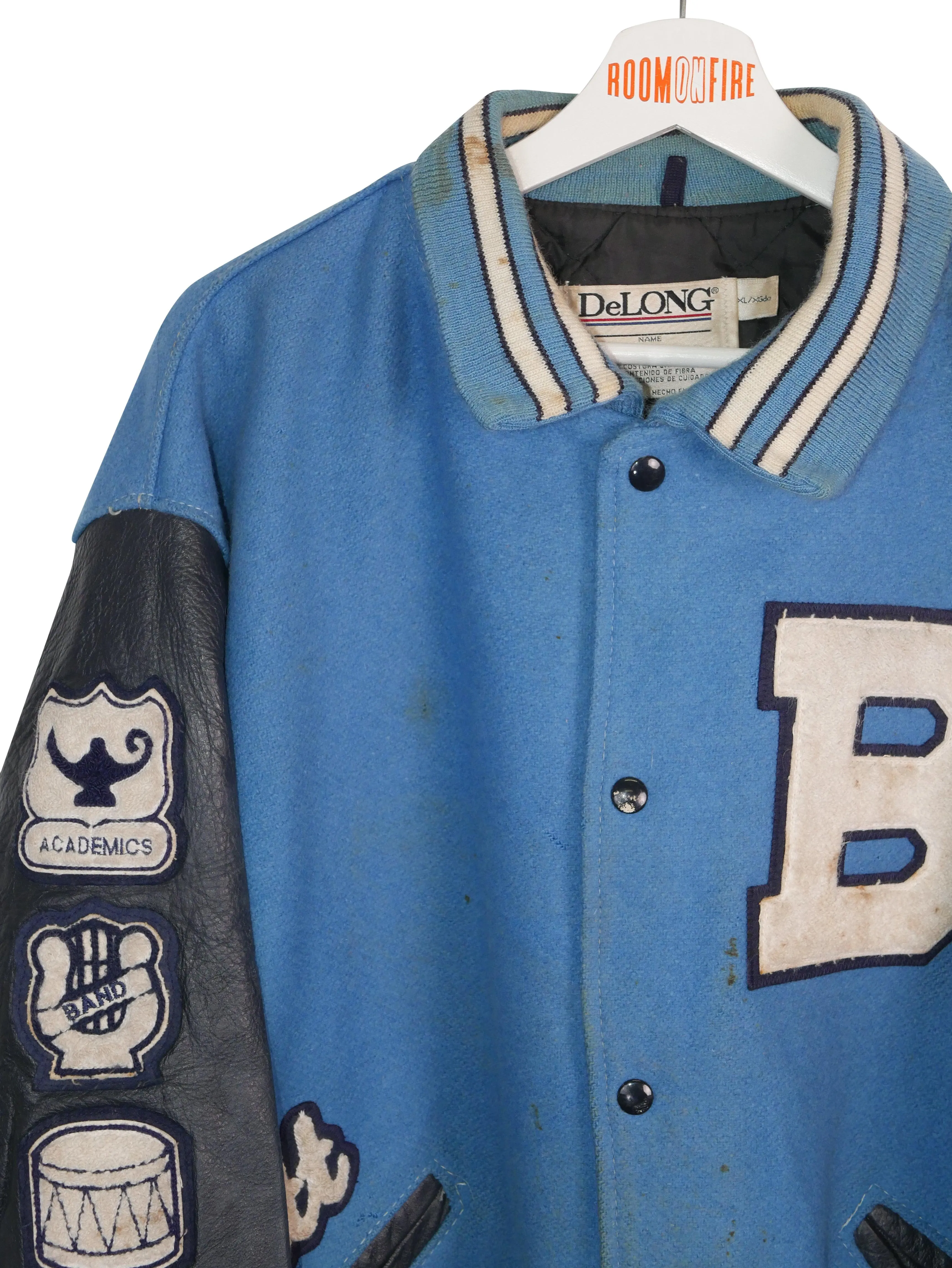 Vintage 90s Matt Bengals Leather Varsity Jacket (XL)