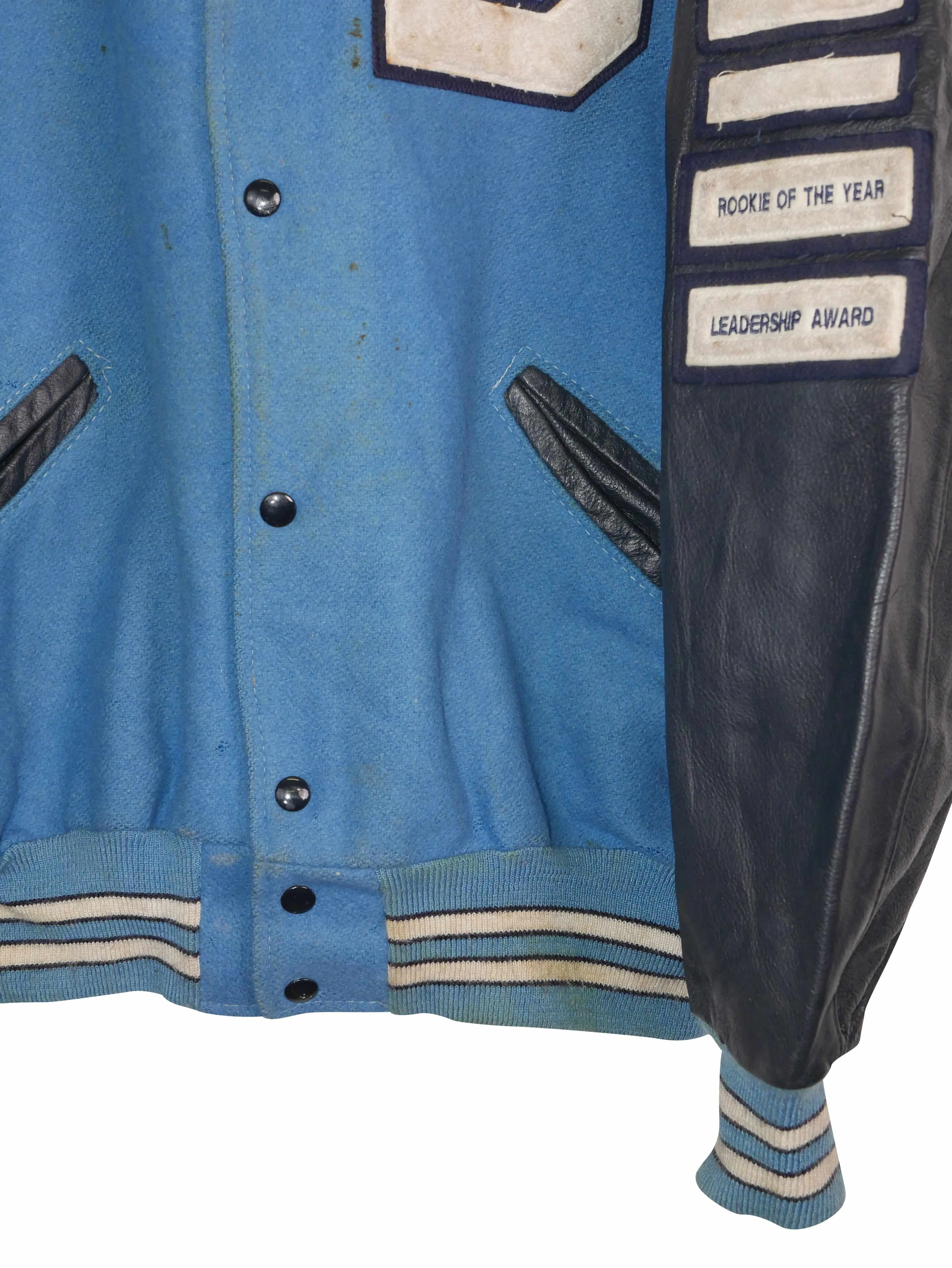 Vintage 90s Matt Bengals Leather Varsity Jacket (XL)