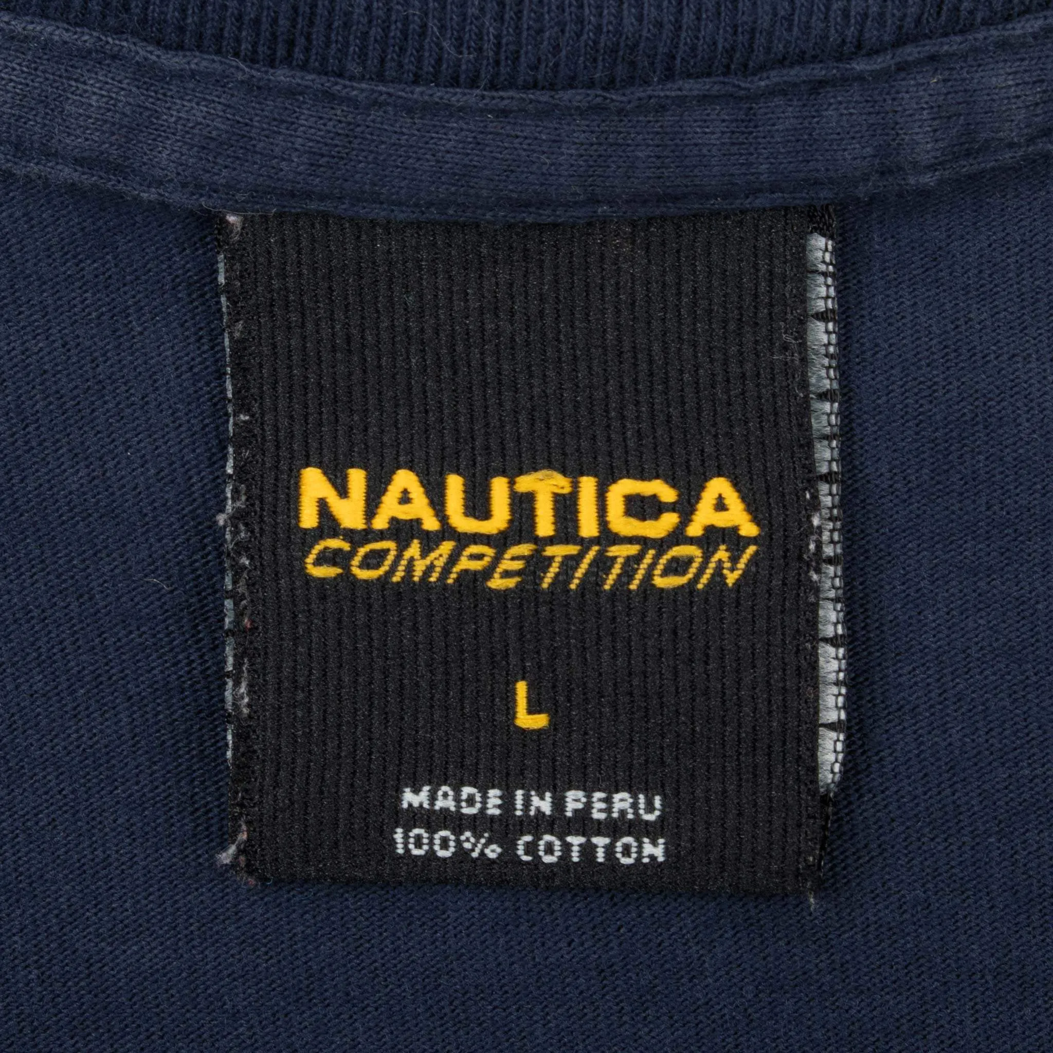 VINTAGE NAUTICA COMPETITION BLUE LONG SLEEVE TEE SHIRT 2000S LARGE