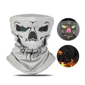 West Biking - Reflective bandana motorcycle scarf bike bandana biker balaclava ski tube scarf skull design - gray