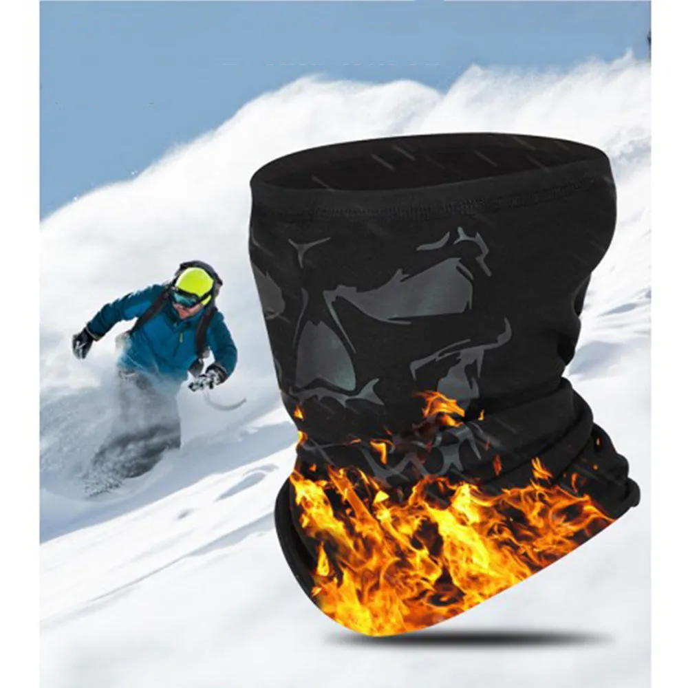 West Biking - Reflective bandana motorcycle scarf bike bandana biker balaclava ski tube scarf skull design - gray