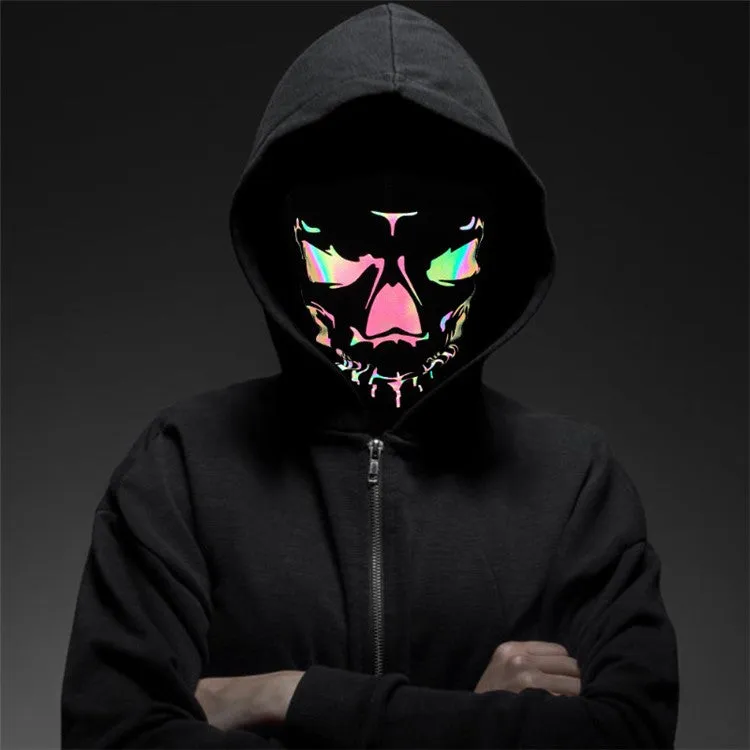 West Biking - Reflective bandana motorcycle scarf bike bandana biker balaclava ski tube scarf skull design - green