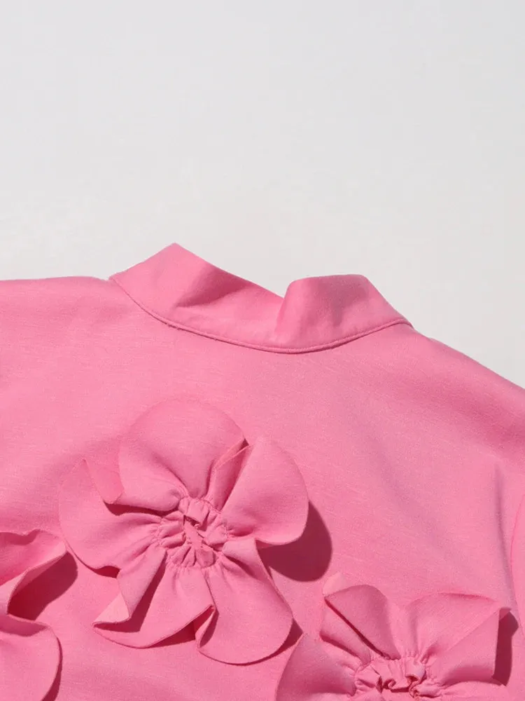 Women Half High Collar Long Sleeves Appliques Formal Dress